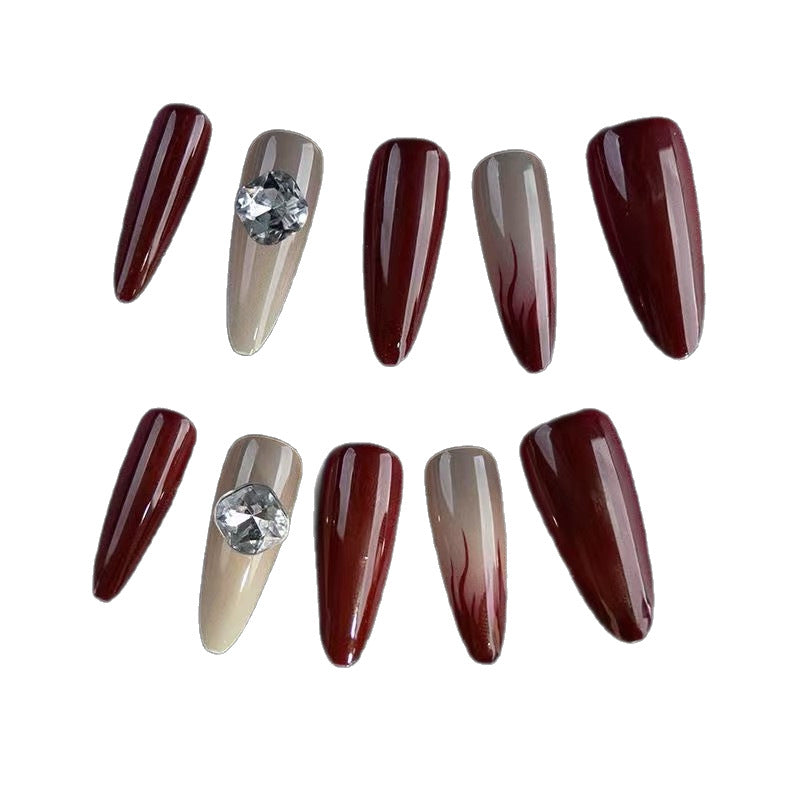 Wearable Nails 2025 New Model Long Nail Patches Finished Product High-End Wearable Manicure Internet Celebrity Hot Item