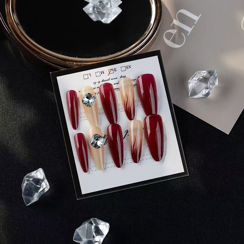 Wearable Nails 2025 New Model Long Nail Patches Finished Product High-End Wearable Manicure Internet Celebrity Hot Item