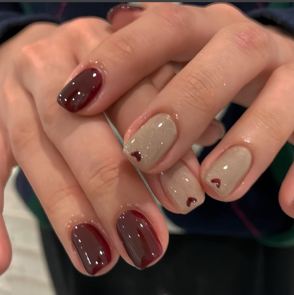 Cross-border bestseller: various square French-style outlined press-on nails, dazzling multi-nail art patches, detachable fake nails wholesale