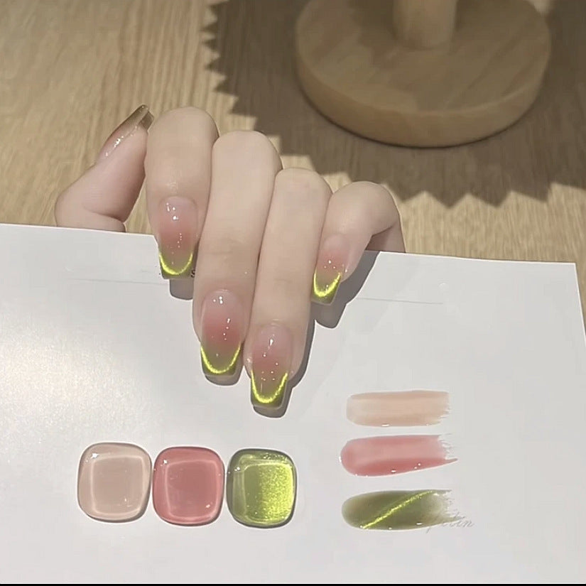 [The Wizard of Oz] Spring/Summer Dopamine Watermelon Green Handmade Popular on Xiaohongshu High-end Wholesale Wearable Nails